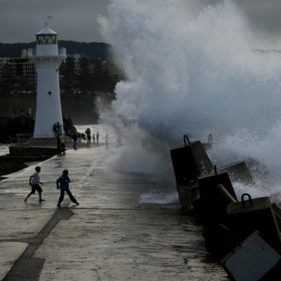 Photo of crashing waves